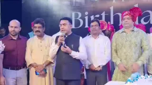 Goan Reporter:CM Dr. Pramod Sawant attends Min Rohan Khaunte's birthday celebration at GCA ground .