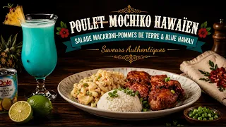 La Table de Maria: Poulet Mochiko Hawaïen | Salade Macaroni-Pommes de Terre & Blue Hawaii