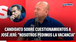 ?? CANDIDATO DE APP SOBRE CUESTIONAMIENTOS A JOSÉ JERÍ: “NOSOTROS PEDIMOS LA VACANCIA”