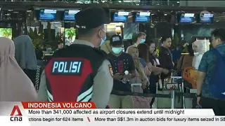 Indonesia volcano: More than 341,000 affected as airport closures are extended