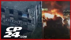 Abandoned building ravaged by fire demolished, sections of DVP have reopened