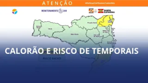 Calorão e risco de temporais marcam a sexta-feira em SC