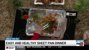 Yoursweetestlife chef creates easy, healthy sheet pan dinner