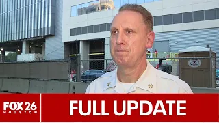 HFD officials provide update following fire on roof of Centennial Tower in Med Center