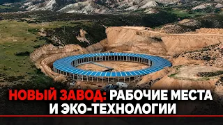 Large brick factory under construction at Issyk-Kul