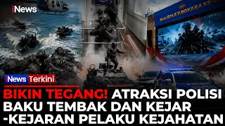 MENEGANGKAN! Polri Tampilkan Atraksi Baku Tembak dan Kejar-Kejaran Pelaku di Hadapan Prabowo