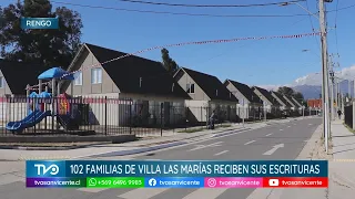 102 Families from Villa Las Marías Receive Their Property Deeds in Rengo
