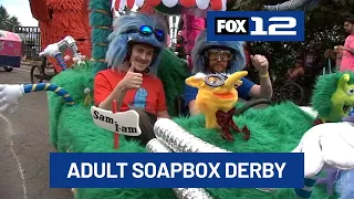 Thousands turn out for Portland’s Adult Soapbox Derby on Mt. Tabor