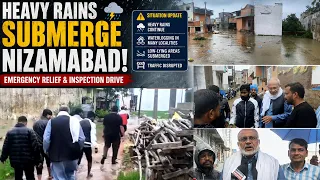 Heavy Rains Submerge Nizamabad! Emergency Relief & Inspection Drive