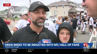 Father and son found way to Canton, Ohio for Drews Brees induction into NFL Hall of Fame