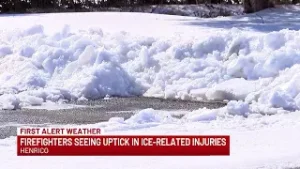 Firefighters seeing uptick in ice-related injuries