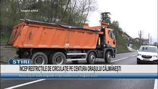 TRAFFIC RESTRICTIONS BEGIN ON THE CĂLIMĂNEȘTI BYPASS