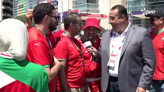2026 World Cup.. From the American city of Boston, Soufiane Rachidi hosts the Moroccan fans who c...