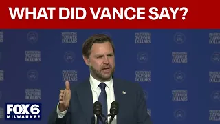 Vance in Milwaukee touts work on fraud, Democrats critical | FOX6 News Milwaukee