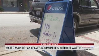 Water main break leaves Forsyth County communities without water