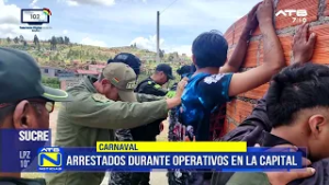 Policía y Guardia Municipal realizaron nueve operativos durante el Carnaval en Sucre
