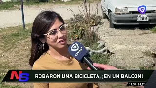 They stole a bicycle that was on a balcony!