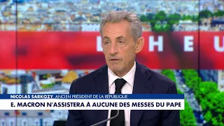 Nicolas Sarkozy: "If I had been President of the Republic, I would have attended the Pope's mass."