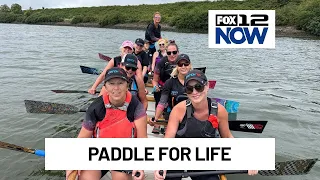 Celebrating breast cancer survivors at Paddle for Life Dragon Boat Festival