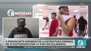 MS-13 criminal structure members captured by the DAET in Villanueva, Cortés, sent to prison