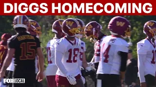 Stefon Diggs makes Commanders debut after signing with hometown team