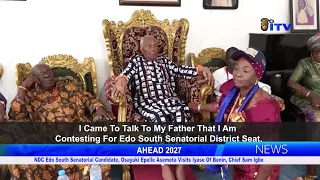 NDC Edo South Senatorial Candidate, Osayuki Epelle Asemota Visits Iyase Of Benin, Chief Sam Igbe