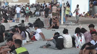 Así fueron las primeras horas de invasión en Ceuta: calles colapsadas y miles en la playa