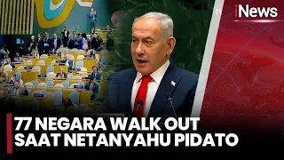77 Negara Walk Out Saat Netanyahu Pidato di PBB! Delegasi Indonesia Ikut Tinggalkan Ruangan