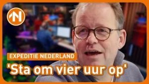 Radiopresentator Edwin Pasveer is een vroege vogel