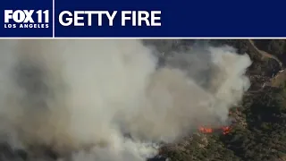 Getty Fire threatens museum, smoke visible across Brentwood