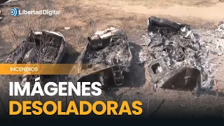 Desolación absoluta: las impactantes imágenes del Pantano de San Juan tras el fuego