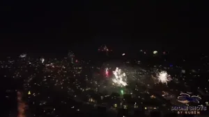Vuurwerk video: Drone in Elspeet