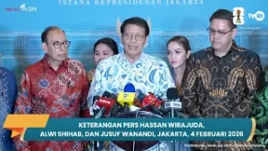 Keterangan Pers Hassan Wirajuda, Alwi Shihab, dan Jusuf Wanandi, Jakarta, 4 Februari 2026