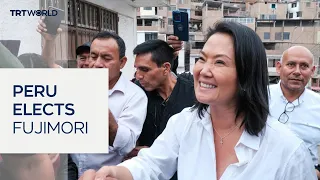 Right-wing Keiko Fujimori narrowly wins Peru’s presidential run-off
