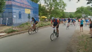 Lhotská náves se změnila v cyklodrom