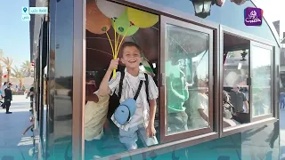 Trial run of a new tourist entertainment train launched around the Aleppo Citadel