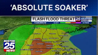 Flood watch issued in Massachusetts ahead of several inches of rain