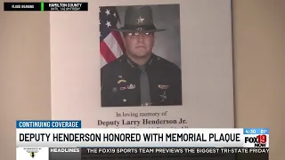 Deputy Larry Henderson honored with memorial plaque