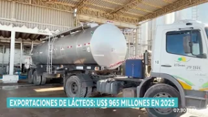 Exportaciones de lácteos uruguayos llegaron a US$ 965 millones en 2025