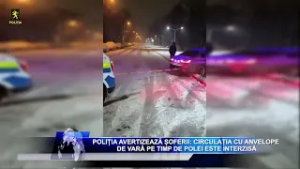 Poliția avertizează șoferii circulația cu anvelope de vară pe timp de polei este interzisă 1