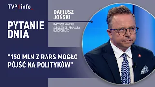 MEP Joński reveals: 150 million from RARS could have gone to politicians | QUESTION OF THE DAY