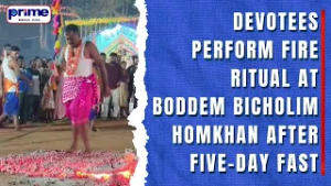 Devotees Perform Fire Ritual at  Boddem Bicholim Homkhan After Five Day Fast