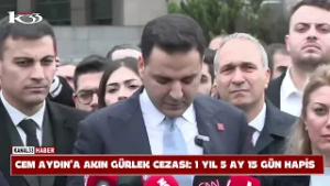 CEM AYDIN'A AKIN GÜRLEK CEZASI: 1 YIL 5 AY 15 GÜN HAPİS @Kanal 33