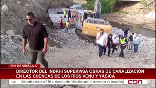 INDRHI Director oversees canalization works in the Venu and Yásica river basins