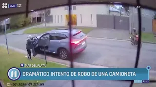 Dramatic attempted truck robbery 🚨