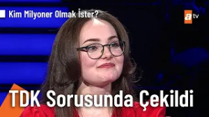 Selin Karakaş 300 bin TL değerindeki TDK sorusunda çekildi! - Kim Milyoner Olmak İster? 1215. Bölüm