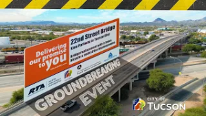 Церемония закладки первого камня в рамках проекта реконструкции моста на 22-й улице.