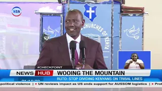 President Ruto renews attack on tribal politics during Embu church visit
