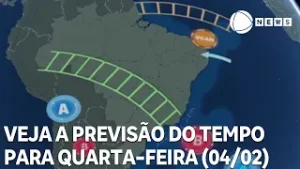 Veja a previsão do tempo para todo o país nesta quarta (04/02)