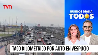 Now: massive traffic jam due to vehicle blocking Vespucio | Good morning everyone